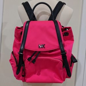 NWOT Hot Pink and Black MK Michael Kors Backpack